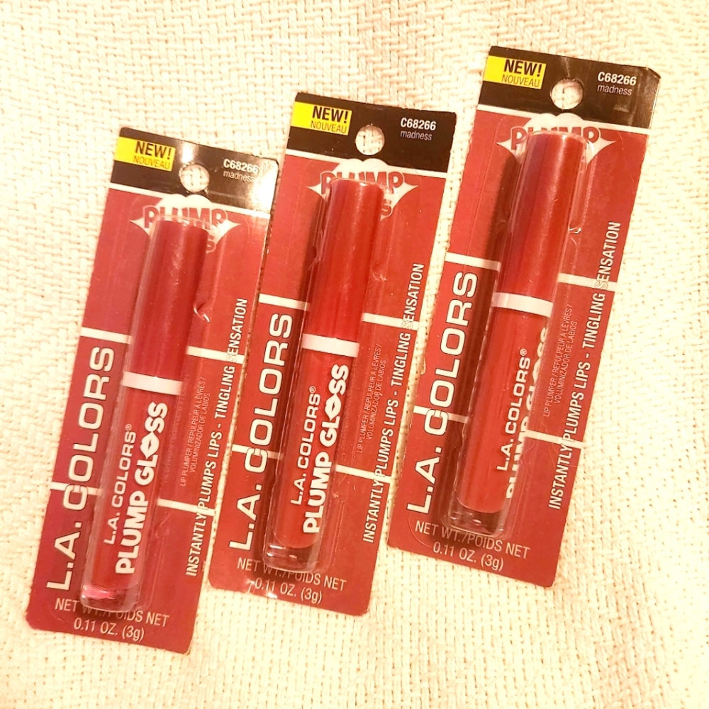 L.A.COLORS • Plump Gloss • Madness C68266 • 3 pack
